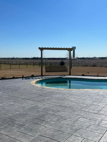 Mini Pergola with Swing and Pool