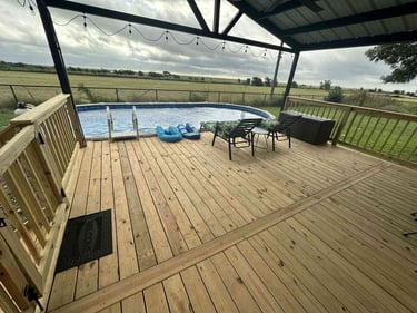 Wood Deck Installed for Patio 