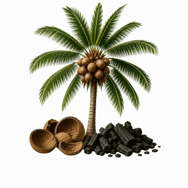 Supplier Batok Kelapa Indonesia, arang kelapa, arang batok kelapa logo
