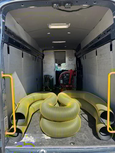 Air duct professional vacuum setup