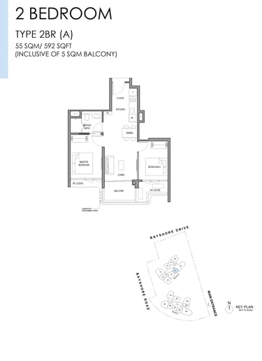 2 Bedroom Floorplan