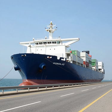 Close-up of industrial hydraulic fittings and a braided steel hose resting on a clean workbench. High detail, sharp industrial focus, featuring #3C3C3B and #B8A79B.