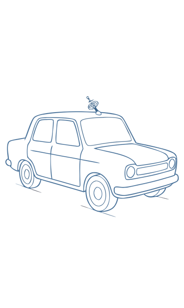 afbeelding van auto als vewijzing naar mobiele diensten