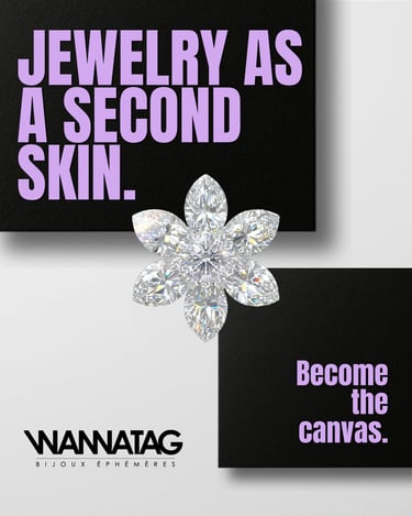 bijoux éphémères WANNATAG accessoire mode seconde peau tendance