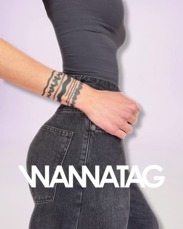 tatouage éphémère bracelet large poignet accessoire mode jeans tendance WANNATAG