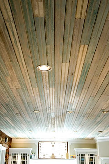 reclaimed wood ceiling