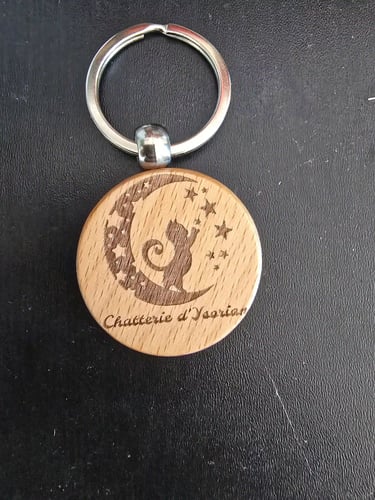 porte clés en bois personnalisé