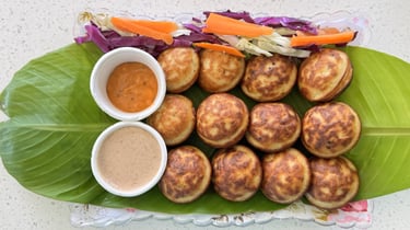 Gunta ponganalu savoury dumplings served fresh at Aroha Dosas