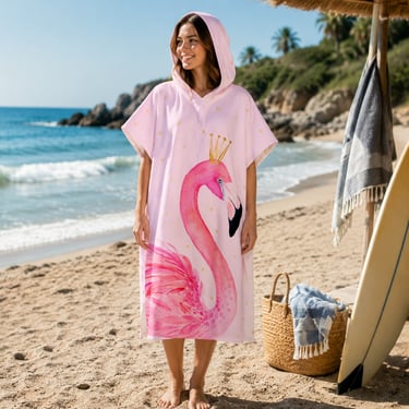 microfiber Printed Adult Beach Poncho quick dry