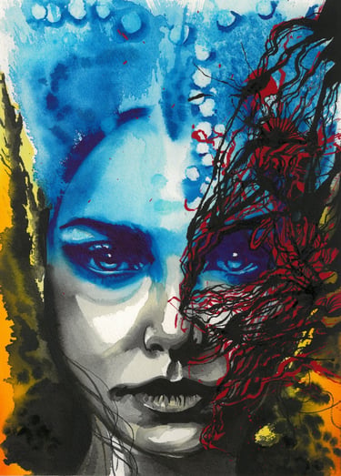 Choose this day whom you will follow - Acrylic ink on 600gsm cold press Arches Paper