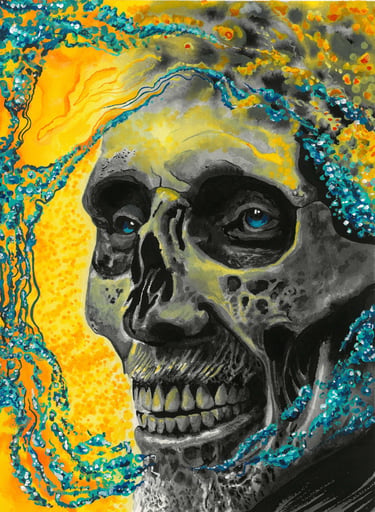 Bad company corrupts good morals - Acrylic ink on 600gsm cold press Arches Paper
