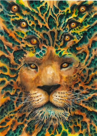Lion of Judah - Acrylic ink on 600gsm cold press Arches Paper