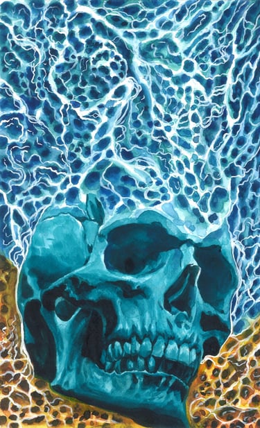 Envy Rots The Bones - Acrylic ink / watercolor on 600gsm cold press Arches Paper