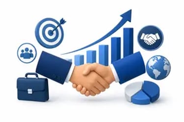 Business expertise icon representing strong experience in business development services