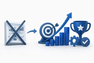 Business growth illustration showing performance-driven results and measurable outcomes