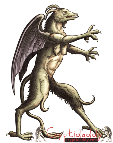 Dark cryptid artwork of the Jersey Devil, a legendary monster from folklore and paranormal cryptid