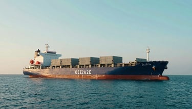 A digital interface showing global shipping routes across a minimalist world map, utilizing #0E2A2E and #8BA89D accents.