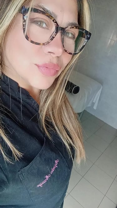 Sesión fotográfica de la masajista Alejandra en su gabinete privado de masajes en Ramos Mejía.