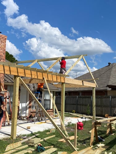 Home addition and remodeling project in the Houston–Galveston area