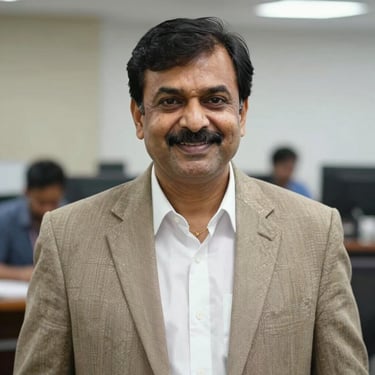 A portrait of a professional smiling warmly in a bright, modern office space in a North American city.
