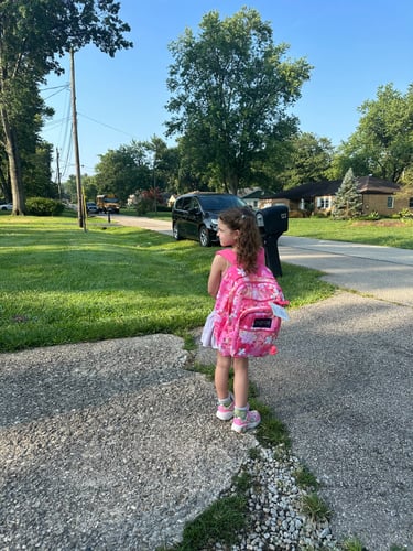 Kids waiting for the bus