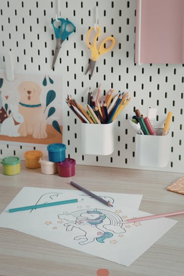 Budget pegboard homework station organization
