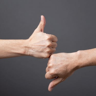 A colorful scoreboard showing weekly song rankings based on listener votes.