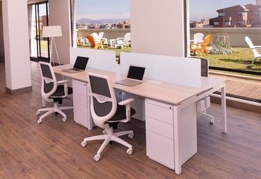 Islas de trabajo para oficinas con divisiones