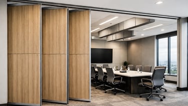 Instalación de divisiones acústicas móviles para oficina