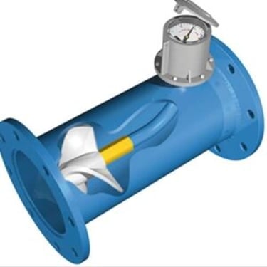 medidor de propela para saber la cantidad de flujo que pasa dentro del tubo