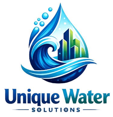 Unique water solution logo