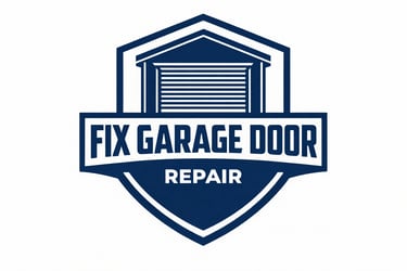 fix garage door repair logo