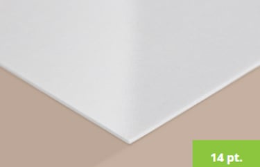 Smooth white cardstock sample showing clean flat paper surface