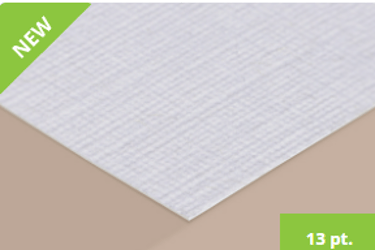 Thick matte cardstock sample with soft non-gloss finish