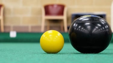 Black Bowl and Yellow Jack at indoor bowls