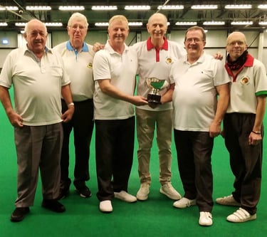 Trophy presentation at Bridgend Indoor Bowls