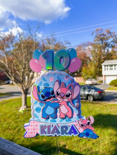Stitch & Angel Cake Topper