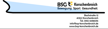 Logo BSG Korschenbroich Bewegung Sport Gesundheit