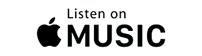 a black and white photo of a apple music logo
