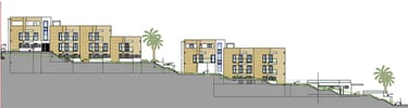 Infografía de los edificios del Cohousing Málaga 50
