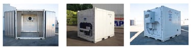 Refrigerated shipping containers and portable cold storage units for temperature controlled transport.