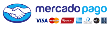 Pagamento via Mercado Pago. Cartões aceitos: Visa, Master Card, Hipercard, Elo.