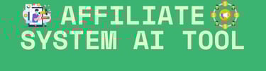 Image with Affiliate system AI tool with icons on it