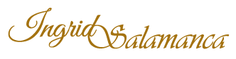 Elegant gold cursive logo for Ingrid Salamanca in a sophisticated script font.