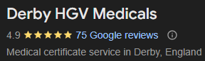 Derby HGV Medicals Reviews