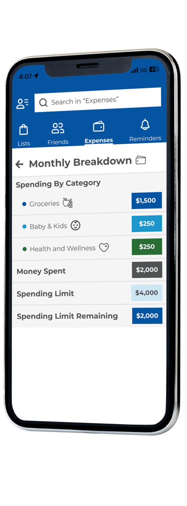 Shopden's Monthly Breakdown Screen