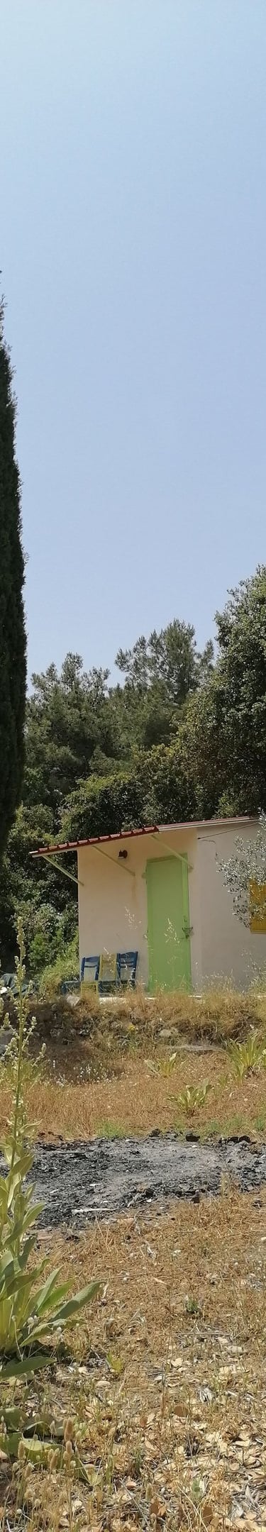 Achterhuisje van vakantiehuisje Samos