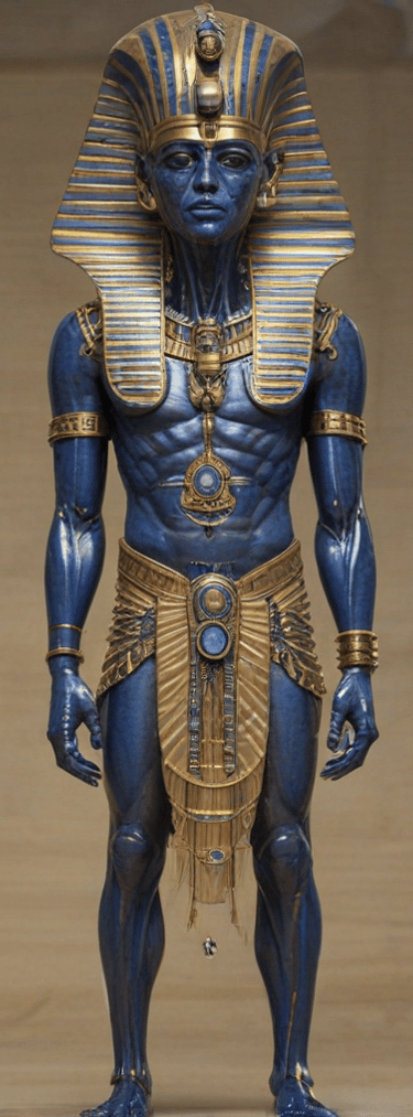 blue ancient Egyptian pharaoh photo