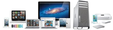 a computer monitor, laptop, and other electronics
