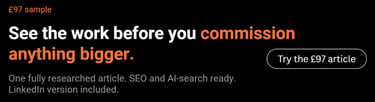 content writing service £97
